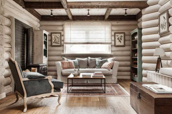 Правила создания уютного и стильного интерьера деревянного дома из бревна