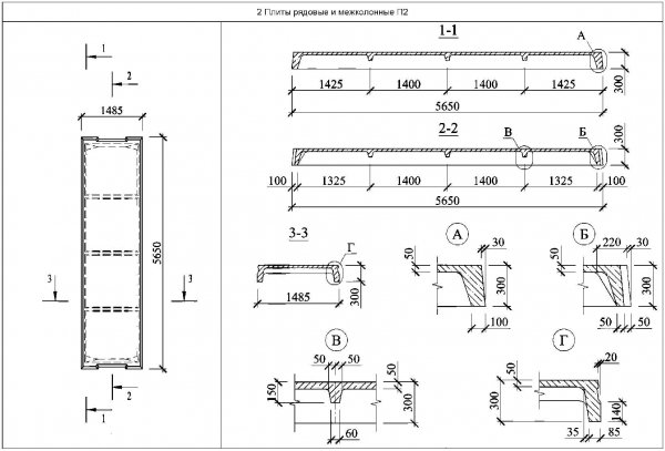 Главные характеристики и размеры п-образных ребристых плит перекрытия — подробный обзор